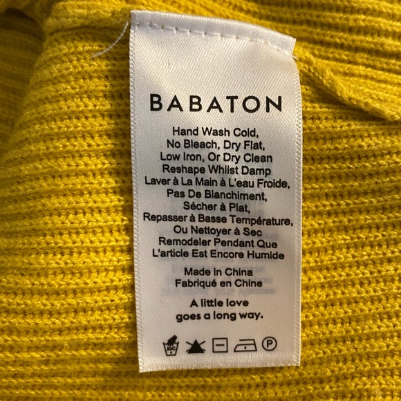 Aritzia Babaton Chalmer Sweater - Yellow- size XS - Picture 7 of 8